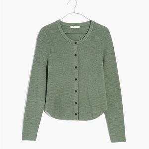 Madewell Sage Green Halstead Cardigan Sweater